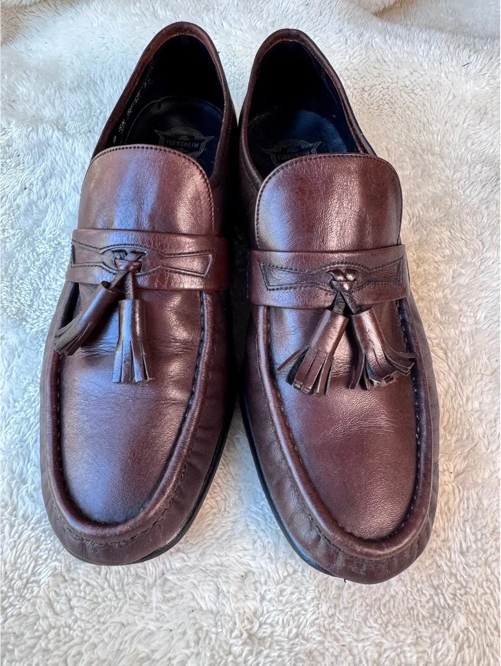Vintage Florsheim Brown Leather Tassel Loafers – Men’s Size 8D